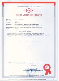 Hizmet Yeterlilik Belgesi Hizmet Yeterlilik Belgesi
