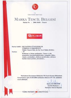 Marka Tescil Belgesi Marka Tescil Belgesi